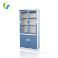 Colorful metal swing & glass sliding door steel cupboard